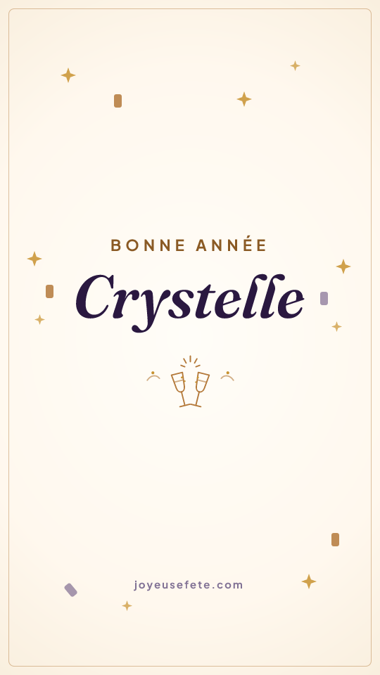 Image « Bonne année Crystelle » au format story