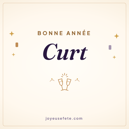 Image carrée « Bonne année Curt » pour WhatsApp