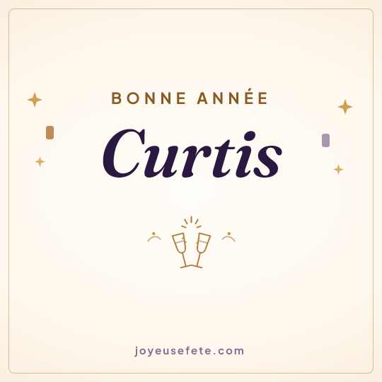 Image carrée « Bonne année Curtis » pour WhatsApp