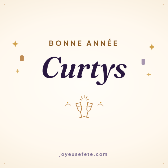 Image carrée « Bonne année Curtys » pour WhatsApp