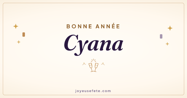 Image « Bonne année Cyana » au format large
