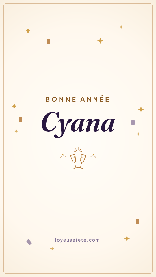 Image « Bonne année Cyana » au format story