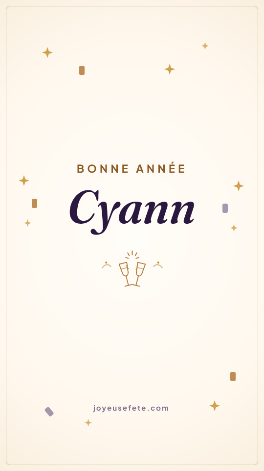 Image « Bonne année Cyann » au format story