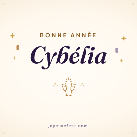 Image carrée « Bonne année Cybélia » pour WhatsApp
