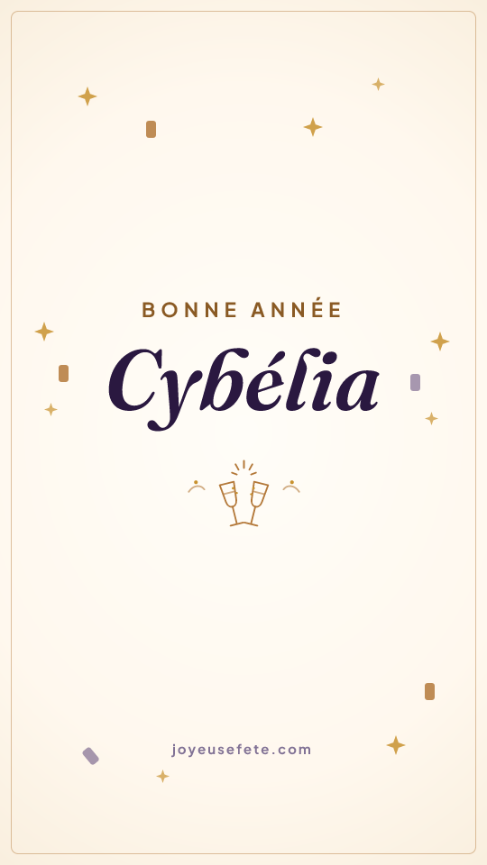 Image « Bonne année Cybélia » au format story