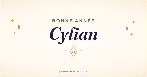 Image « Bonne année Cylian » au format large