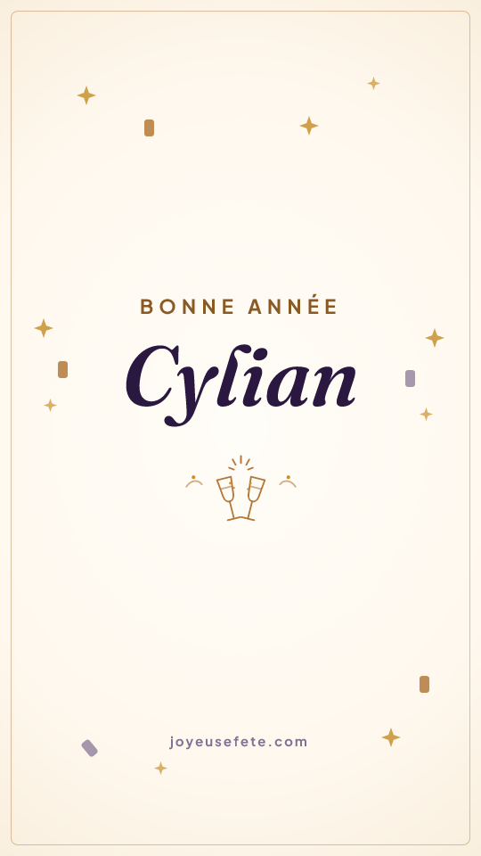 Image « Bonne année Cylian » au format story