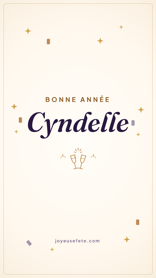 Image « Bonne année Cyndelle » au format story