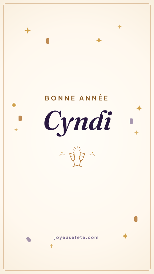 Image « Bonne année Cyndi » au format story