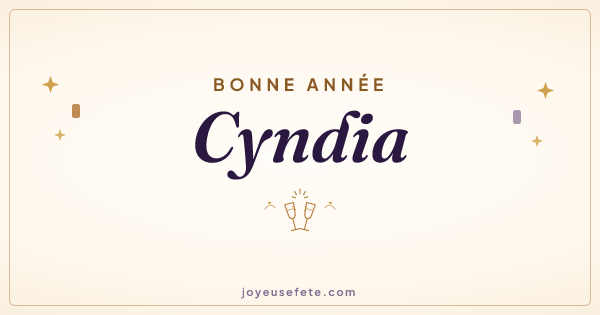 Image « Bonne année Cyndia » au format large
