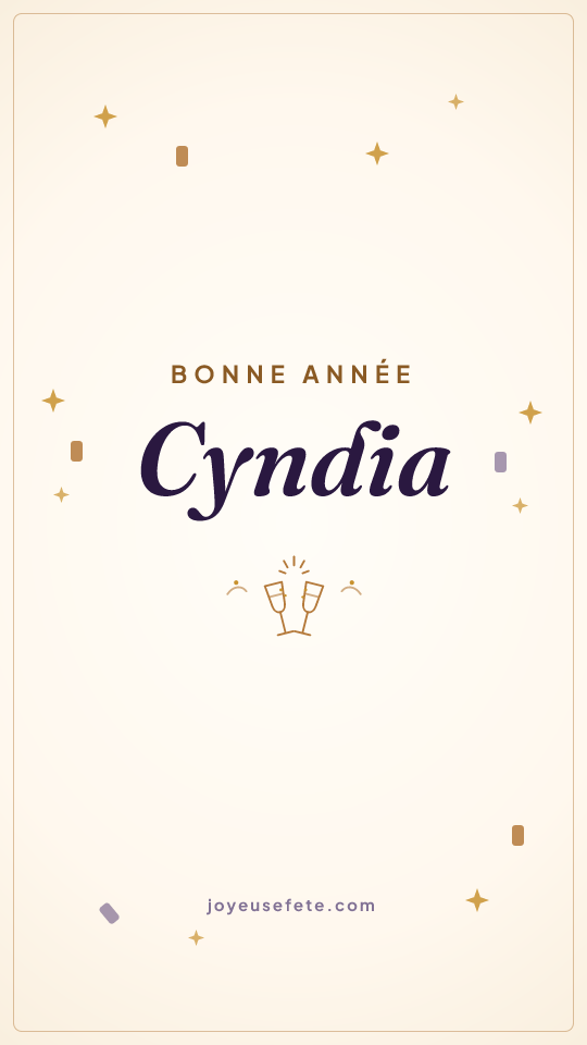 Image « Bonne année Cyndia » au format story