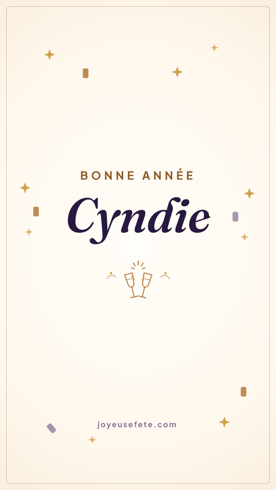 Image « Bonne année Cyndie » au format story