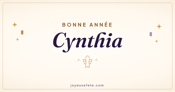 Image « Bonne année Cynthia » au format large