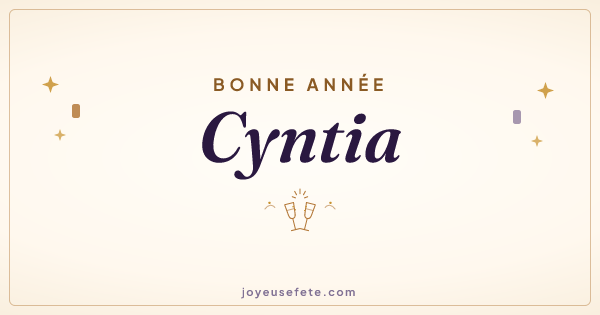 Image « Bonne année Cyntia » au format large