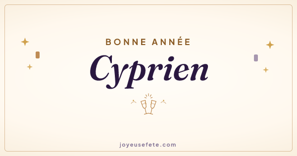Image « Bonne année Cyprien » au format large
