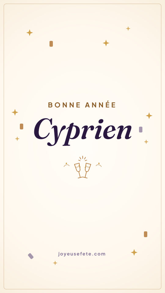 Image « Bonne année Cyprien » au format story