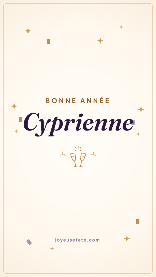 Image « Bonne année Cyprienne » au format story