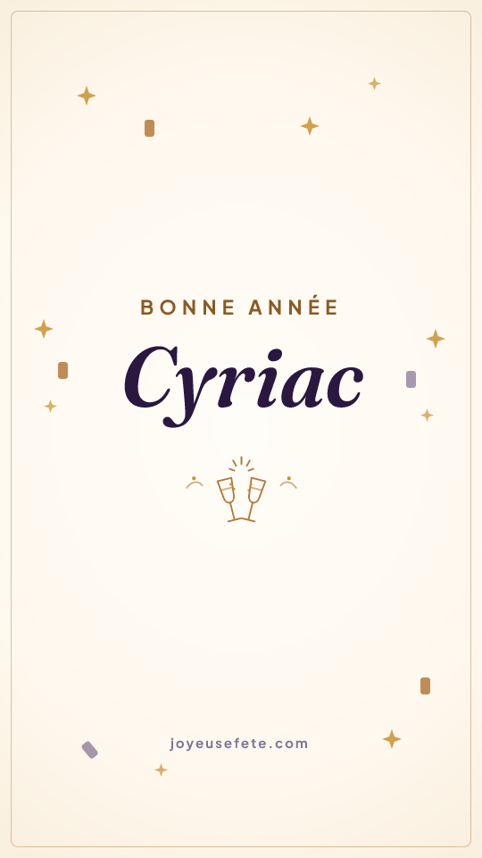 Image « Bonne année Cyriac » au format story