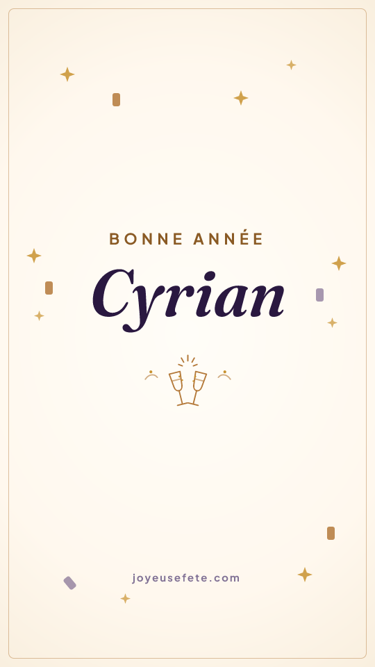 Image « Bonne année Cyrian » au format story