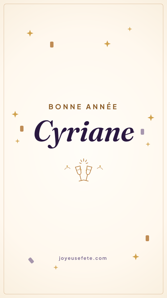 Image « Bonne année Cyriane » au format story