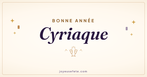 Image « Bonne année Cyriaque » au format large