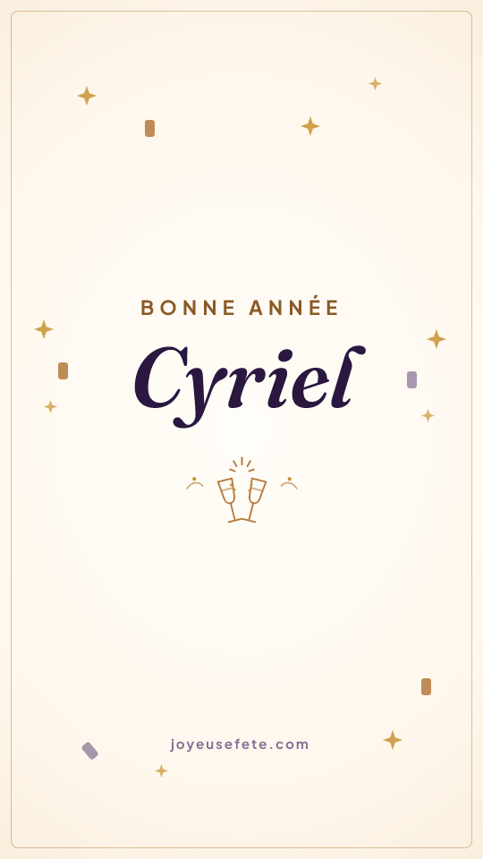 Image « Bonne année Cyriel » au format story