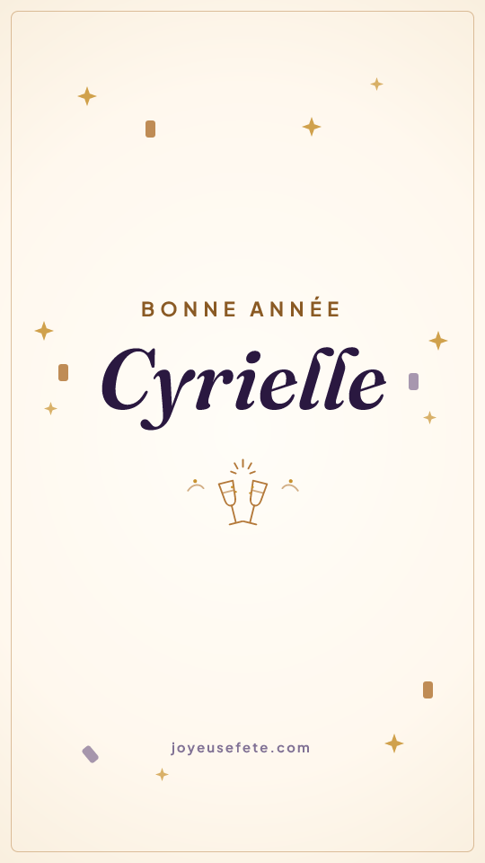 Image « Bonne année Cyrielle » au format story