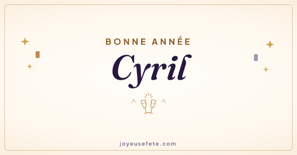 Image « Bonne année Cyril » au format large