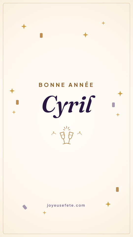 Image « Bonne année Cyril » au format story
