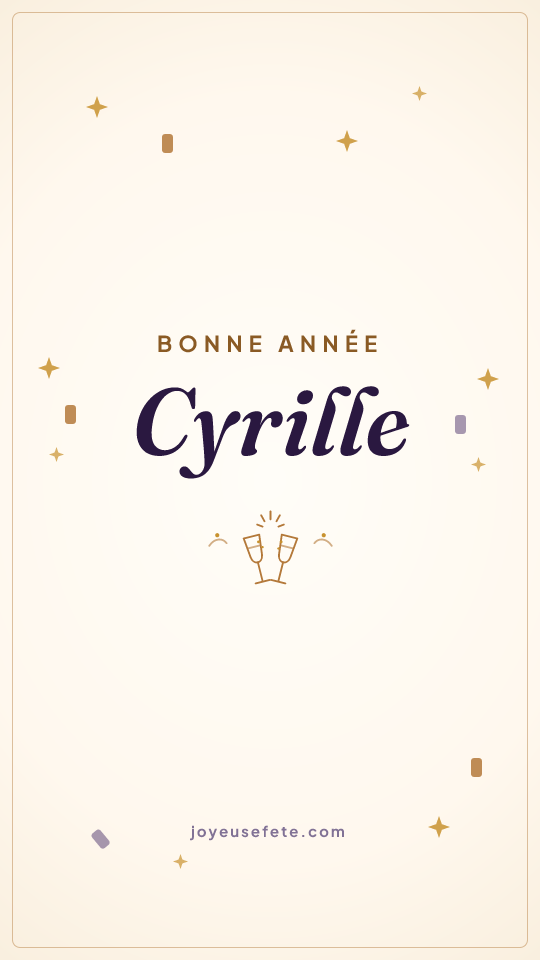 Image « Bonne année Cyrille » au format story