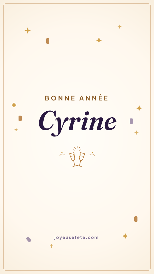 Image « Bonne année Cyrine » au format story