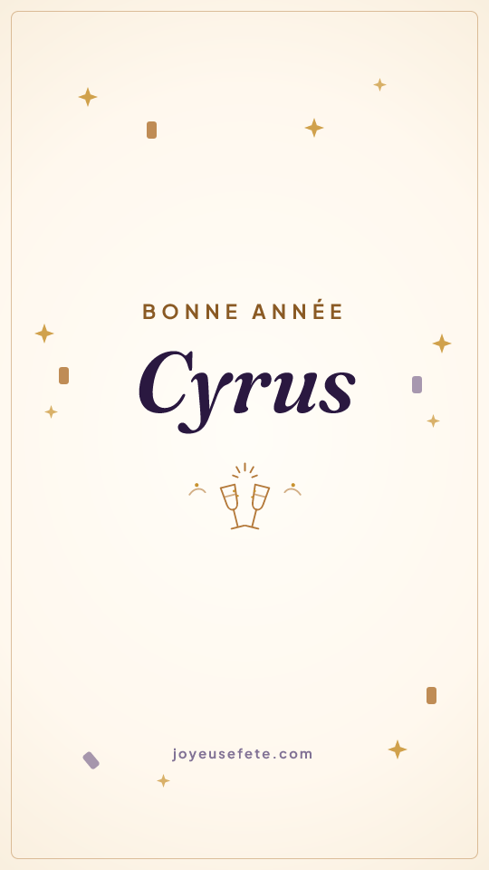 Image « Bonne année Cyrus » au format story