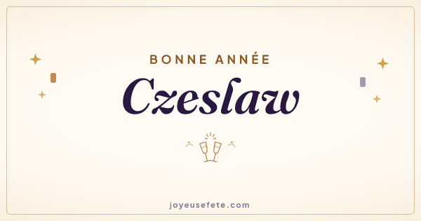 Image « Bonne année Czeslaw » au format large
