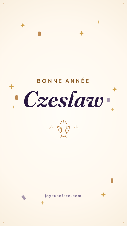 Image « Bonne année Czeslaw » au format story