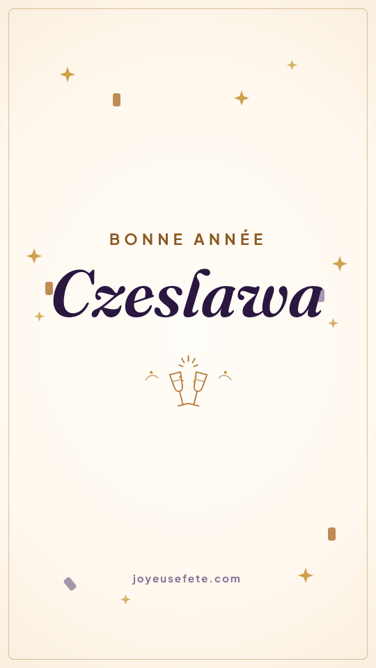 Image « Bonne année Czeslawa » au format story