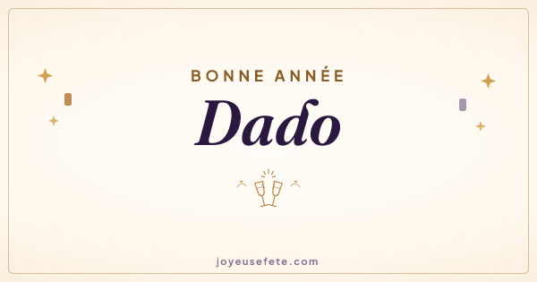 Image « Bonne année Dado » au format large