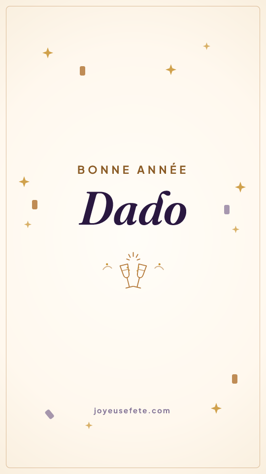 Image « Bonne année Dado » au format story
