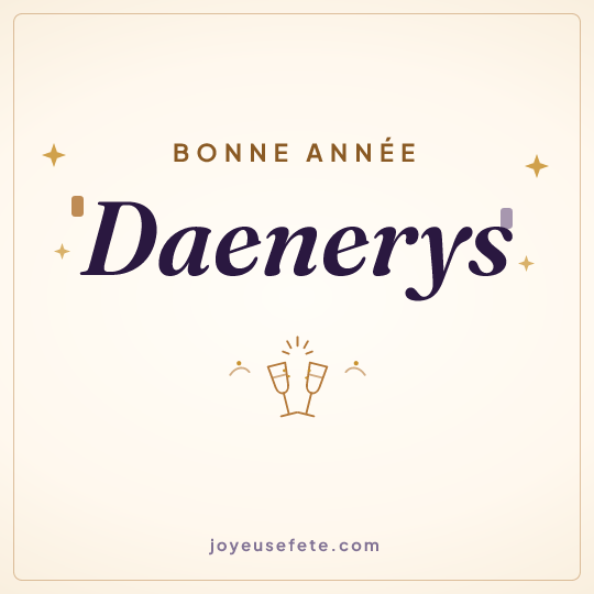 Image carrée « Bonne année Daenerys » pour WhatsApp