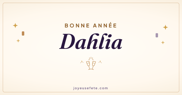 Image « Bonne année Dahlia » au format large