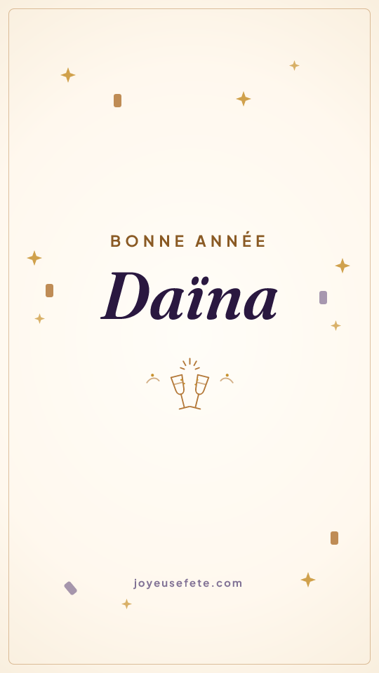 Image « Bonne année Daïna » au format story