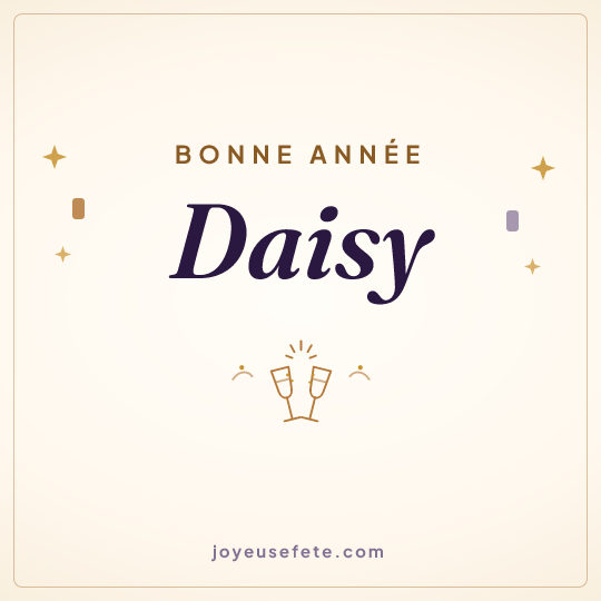 Image carrée « Bonne année Daisy » pour WhatsApp