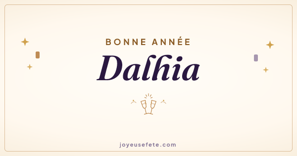 Image « Bonne année Dalhia » au format large