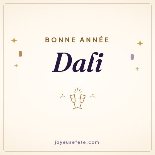 Image carrée « Bonne année Dali » pour WhatsApp
