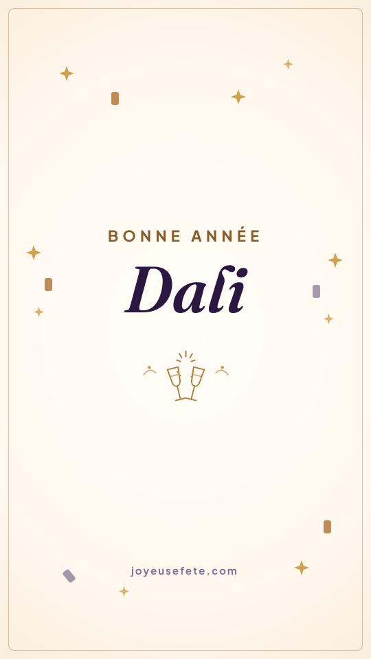 Image « Bonne année Dali » au format story