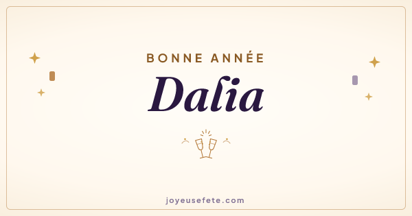 Image « Bonne année Dalia » au format large