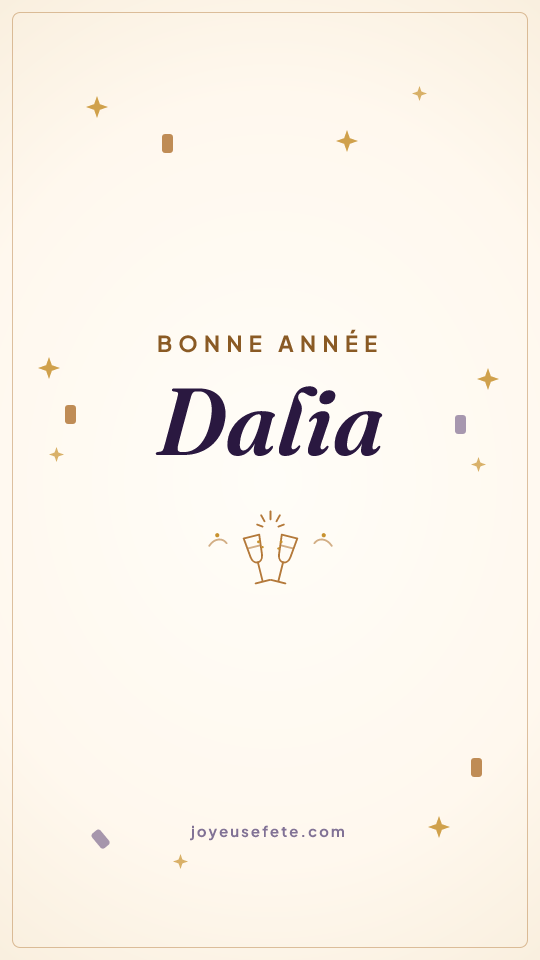 Image « Bonne année Dalia » au format story