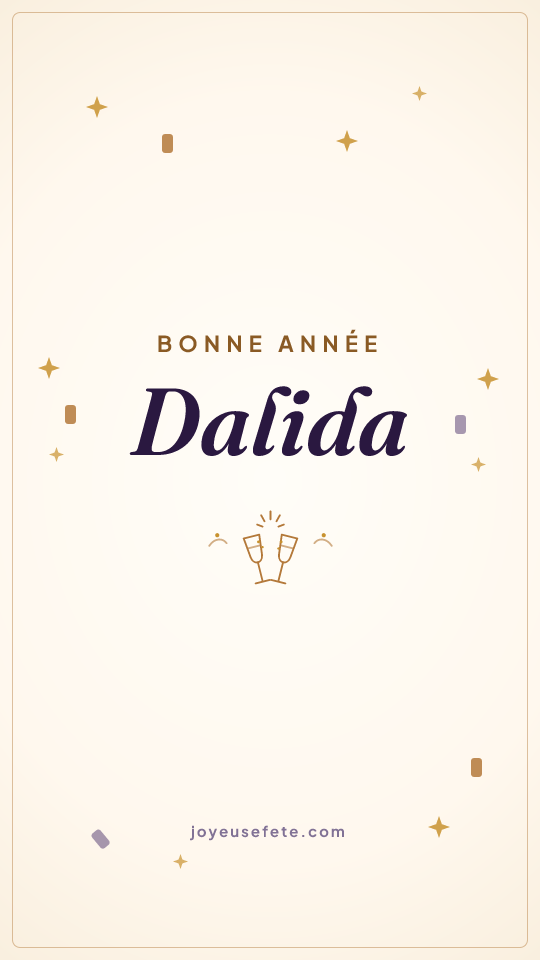 Image « Bonne année Dalida » au format story