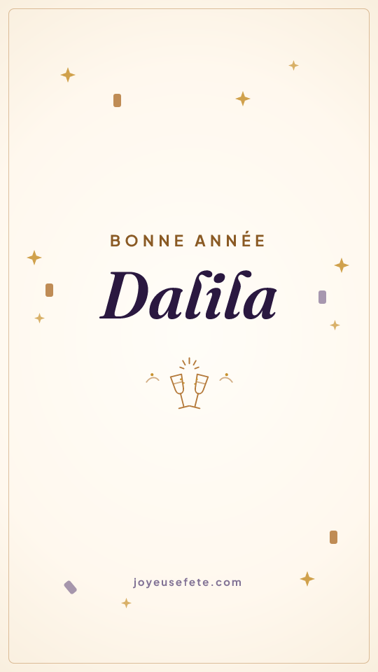 Image « Bonne année Dalila » au format story