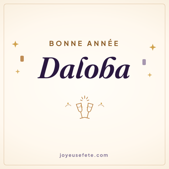 Image carrée « Bonne année Daloba » pour WhatsApp
