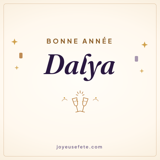 Image carrée « Bonne année Dalya » pour WhatsApp